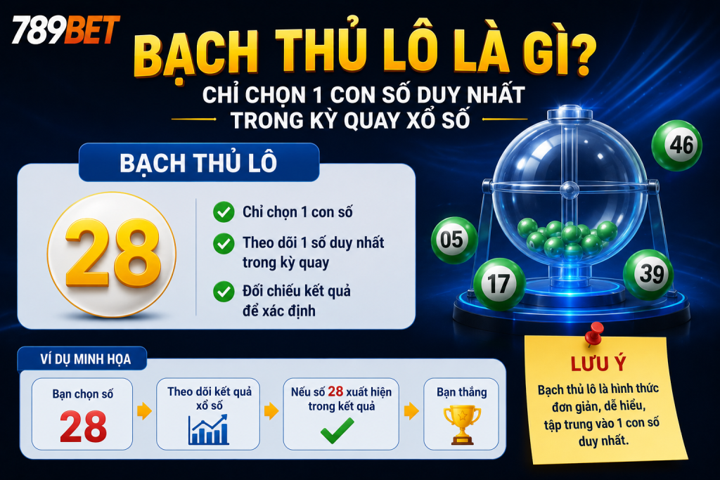 Bạch thủ lô là hình thức chỉ tập trung vào một con số duy nhất.